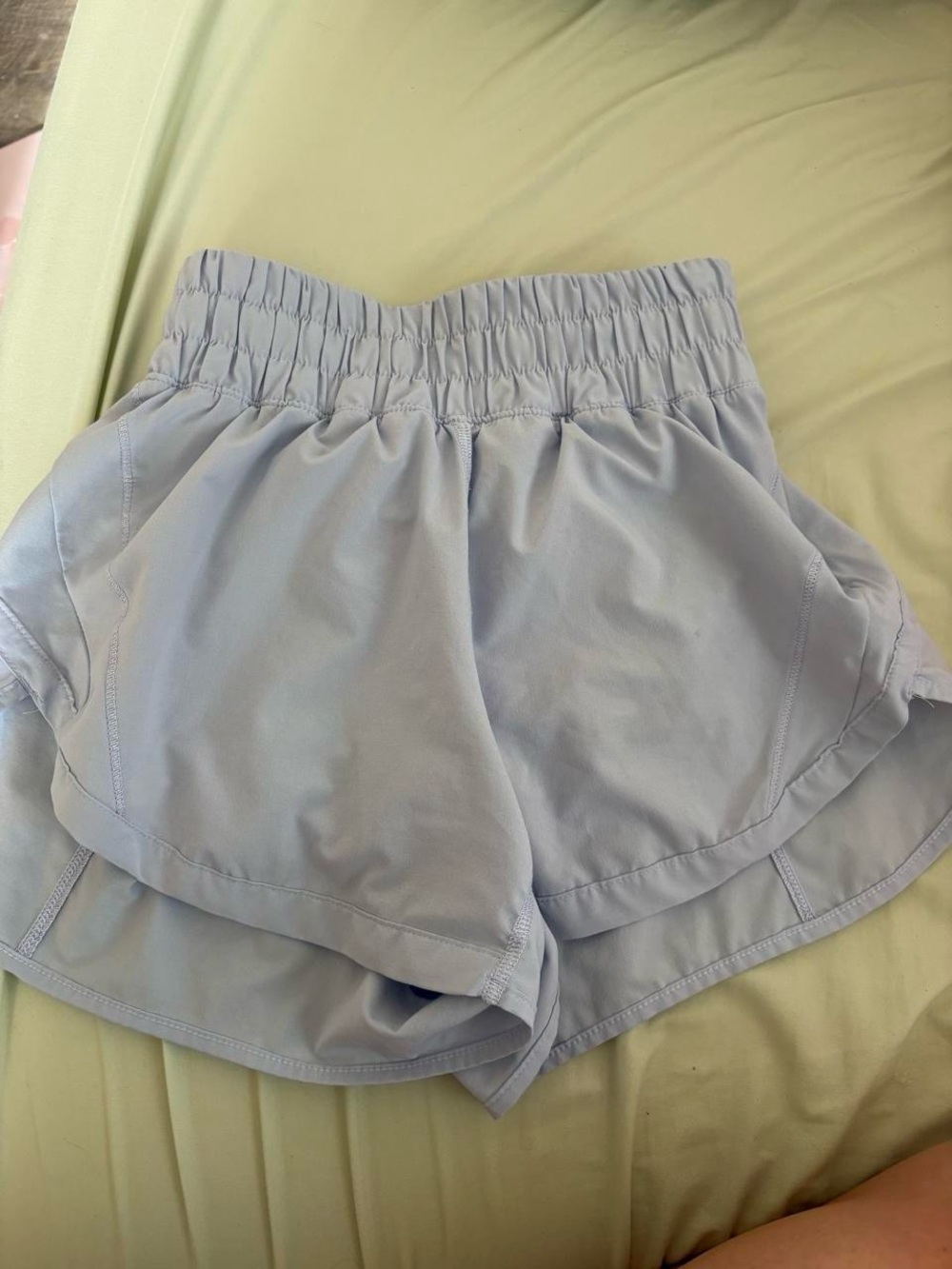 lululemon athletica Light Blue Layered Running Shorts